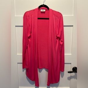 Bright pink light weight cardigan Women’s size XL
